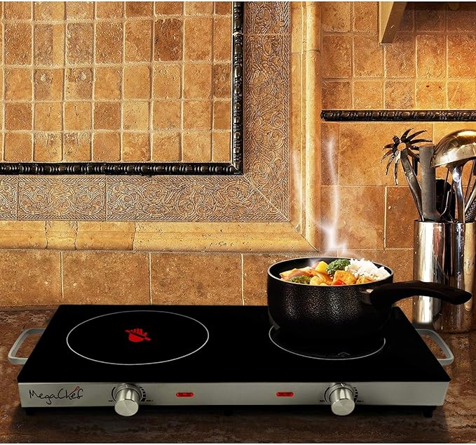 MegaChef Ceramic Infrared Double Electical Cooktop (MC-6200IC